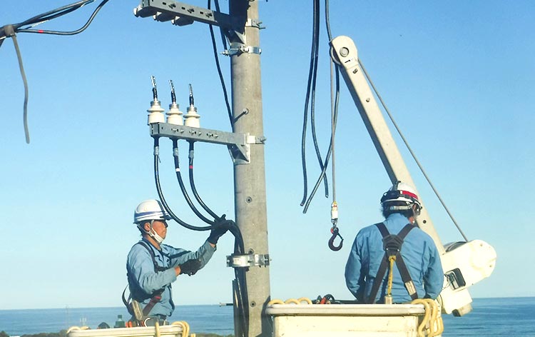 架空配電線工事イメージ